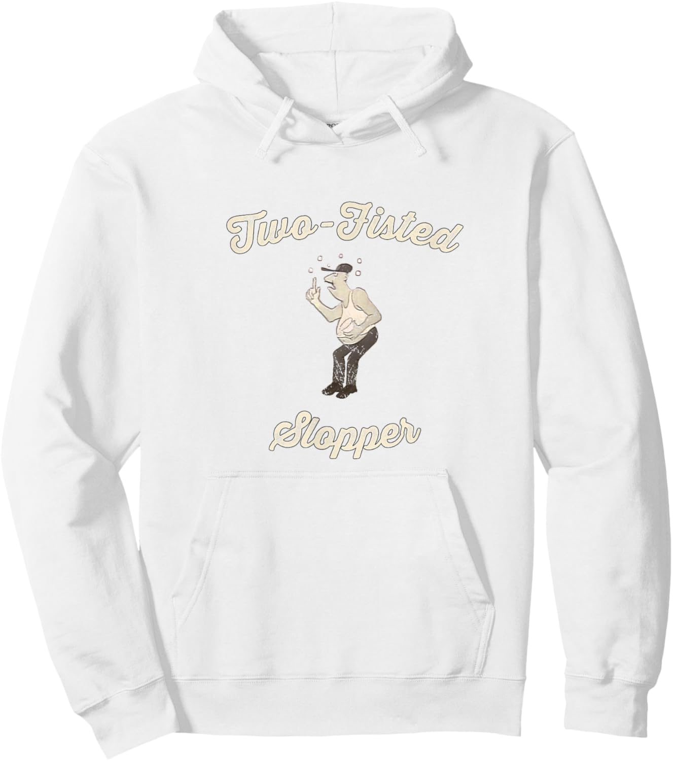 Two Fisted Slopper Vintage Milwaukee Baseball Hoodie - Hoodie | White