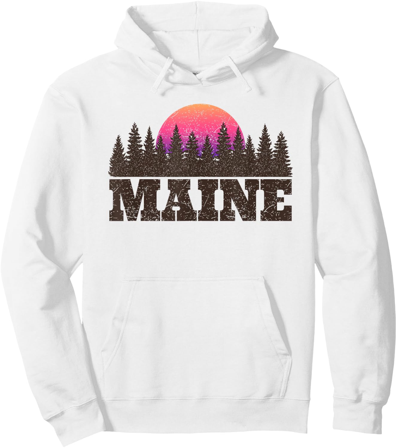 Maine MN Retro Vintage Shirt Gift Men Women Kids Hoodie - Hoodie | White
