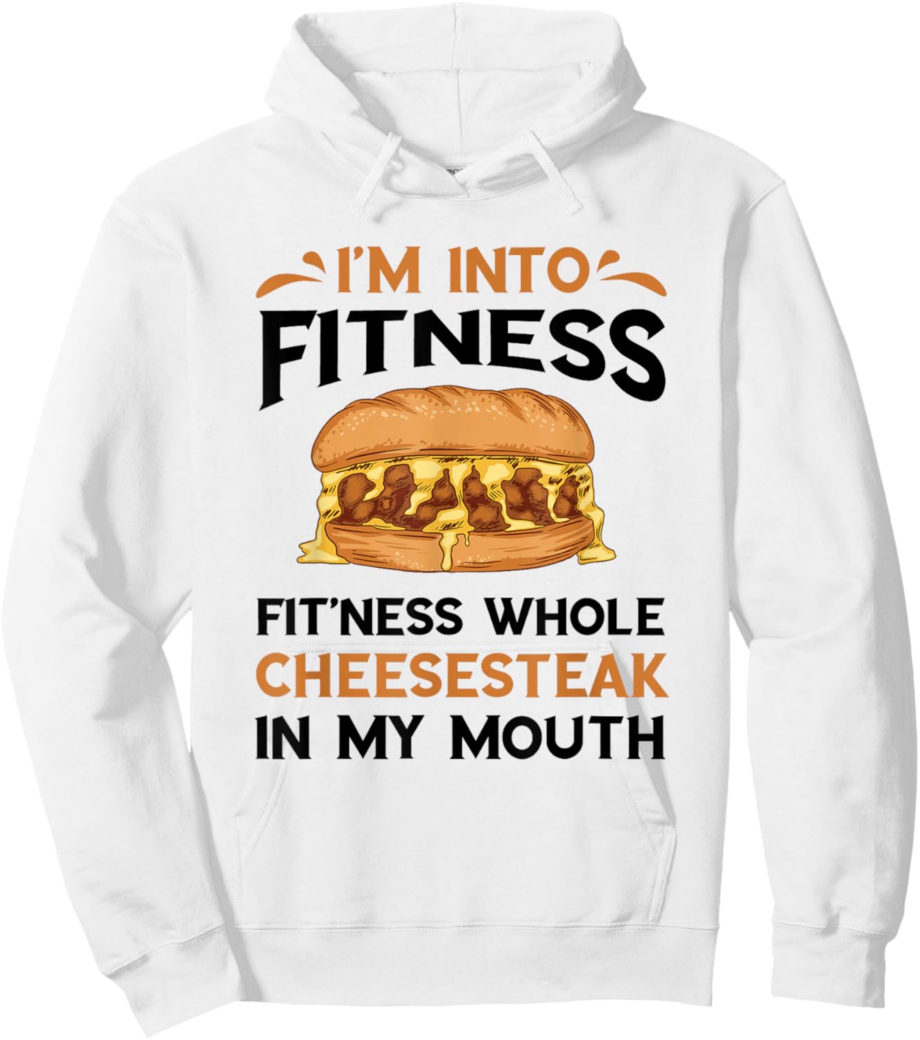 Cheesesteak Fitness Philadelphia Sandwich Philly Cheesesteak Hoodie - Hoodie | White