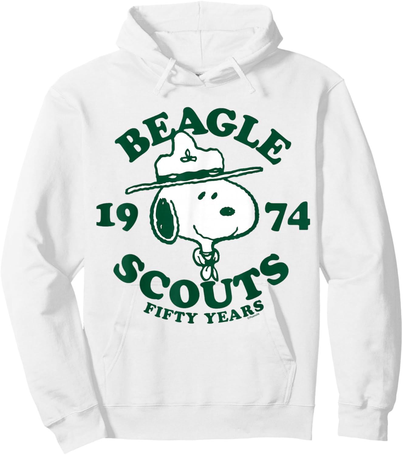 Peanuts - Snoopy Beagle Scout 50 Years 1974 Hoodie - Hoodie | White