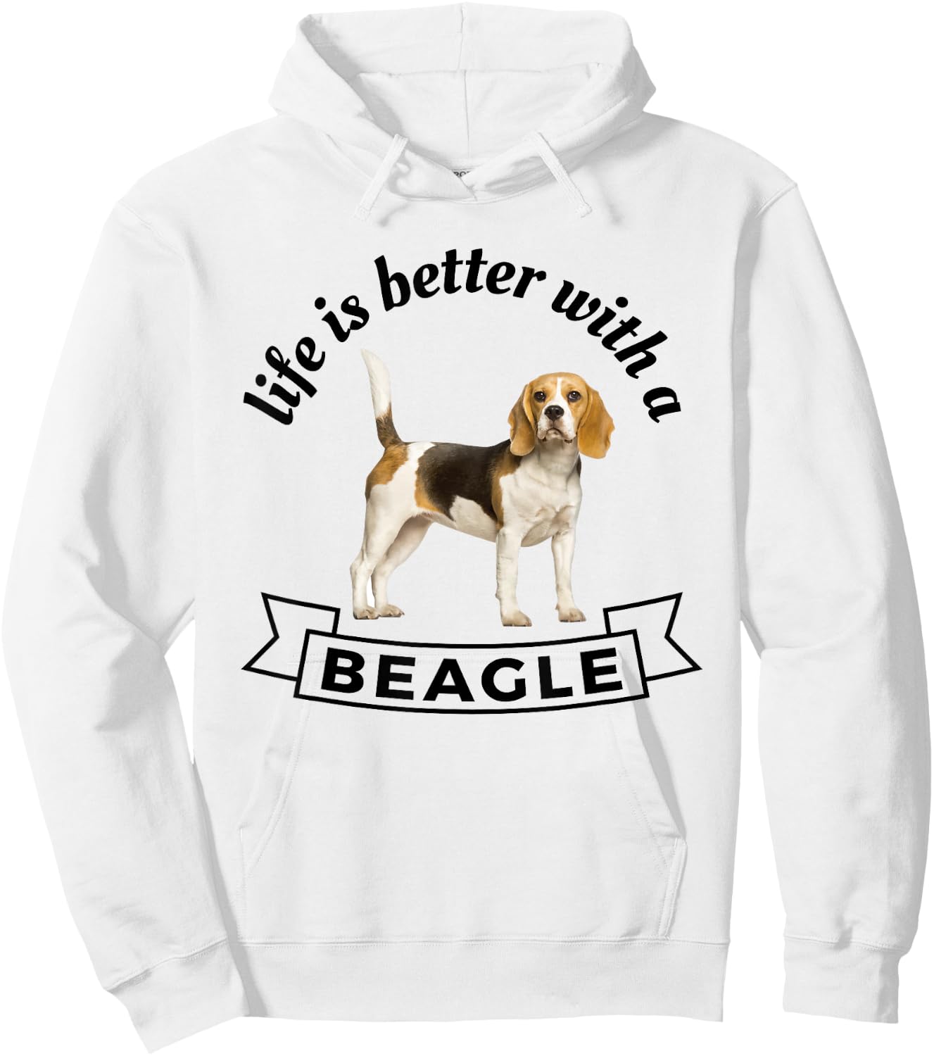 Life is Better With a Beagle Hoodie - Hoodie | White