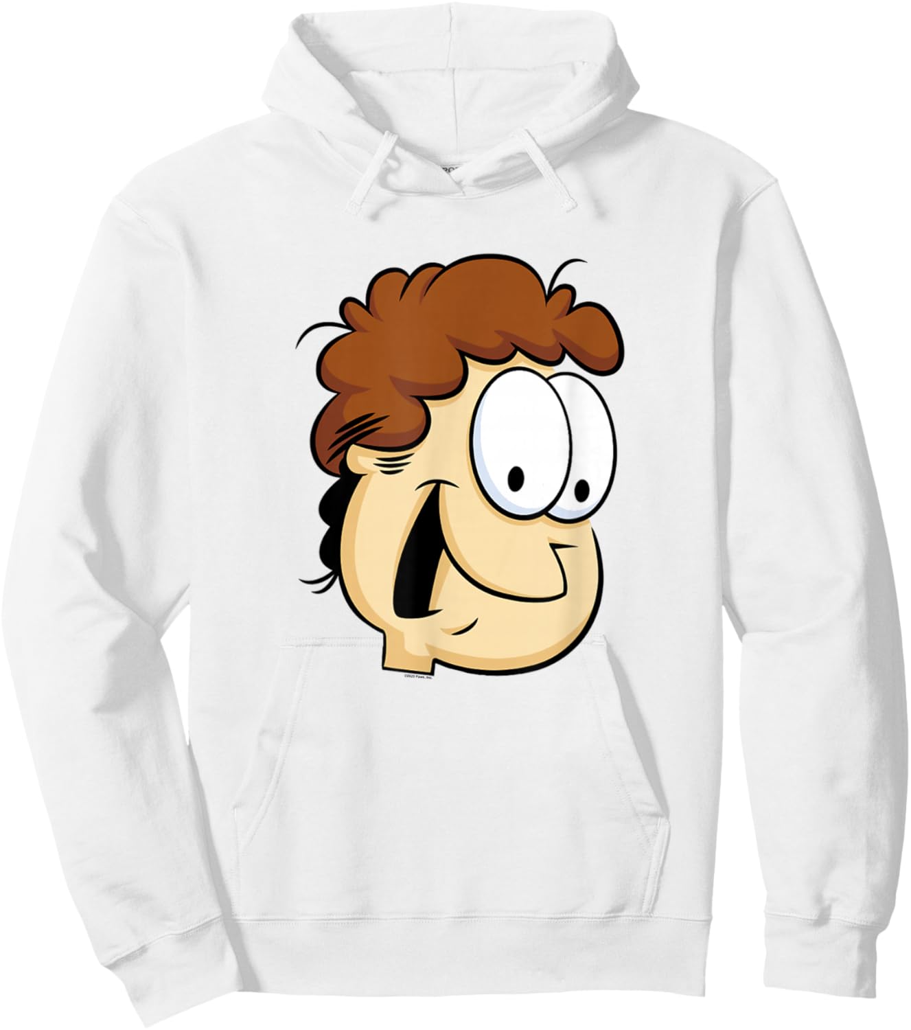 Garfield Jon Arbuckle Big Face Hoodie - Hoodie | White