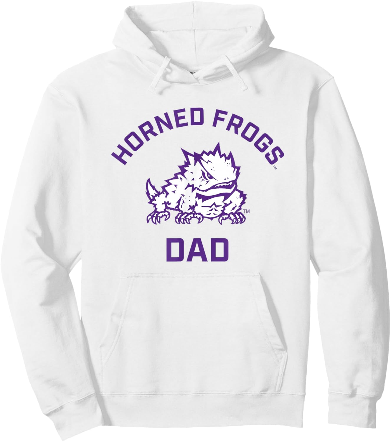 TCU Horned Frogs Arched Dad Hoodie - Hoodie | White
