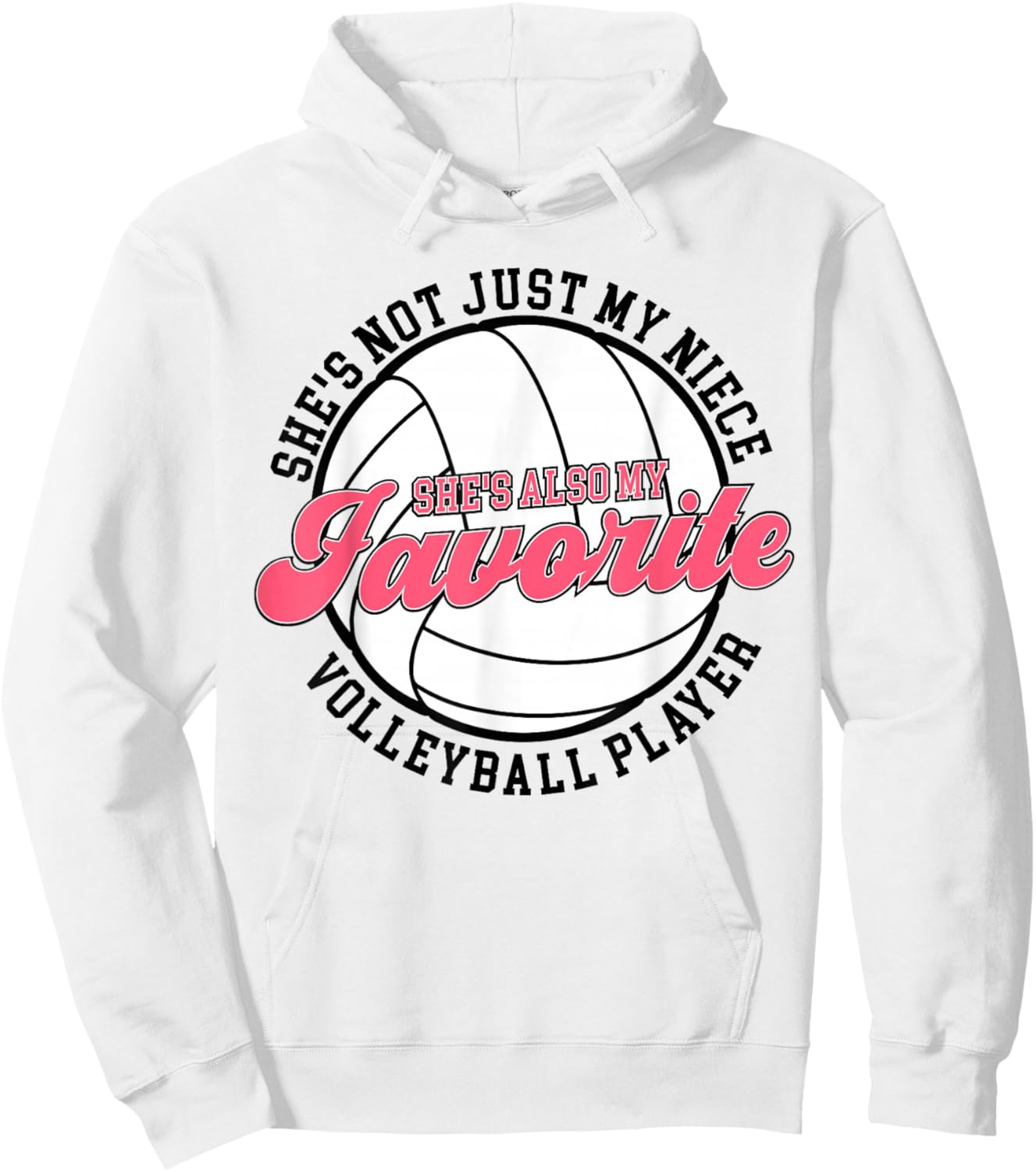 My Niece Volleyball Aunt Of A Volleyball Player Auntie Hoodie - Hoodie | White