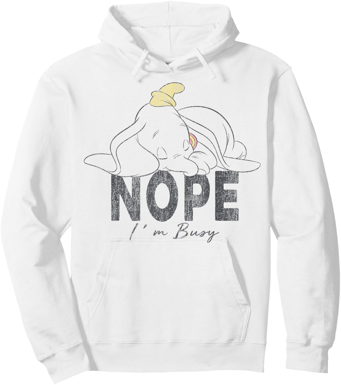 Dumbo - Nope I'm Busy Hoodie - Hoodie | White