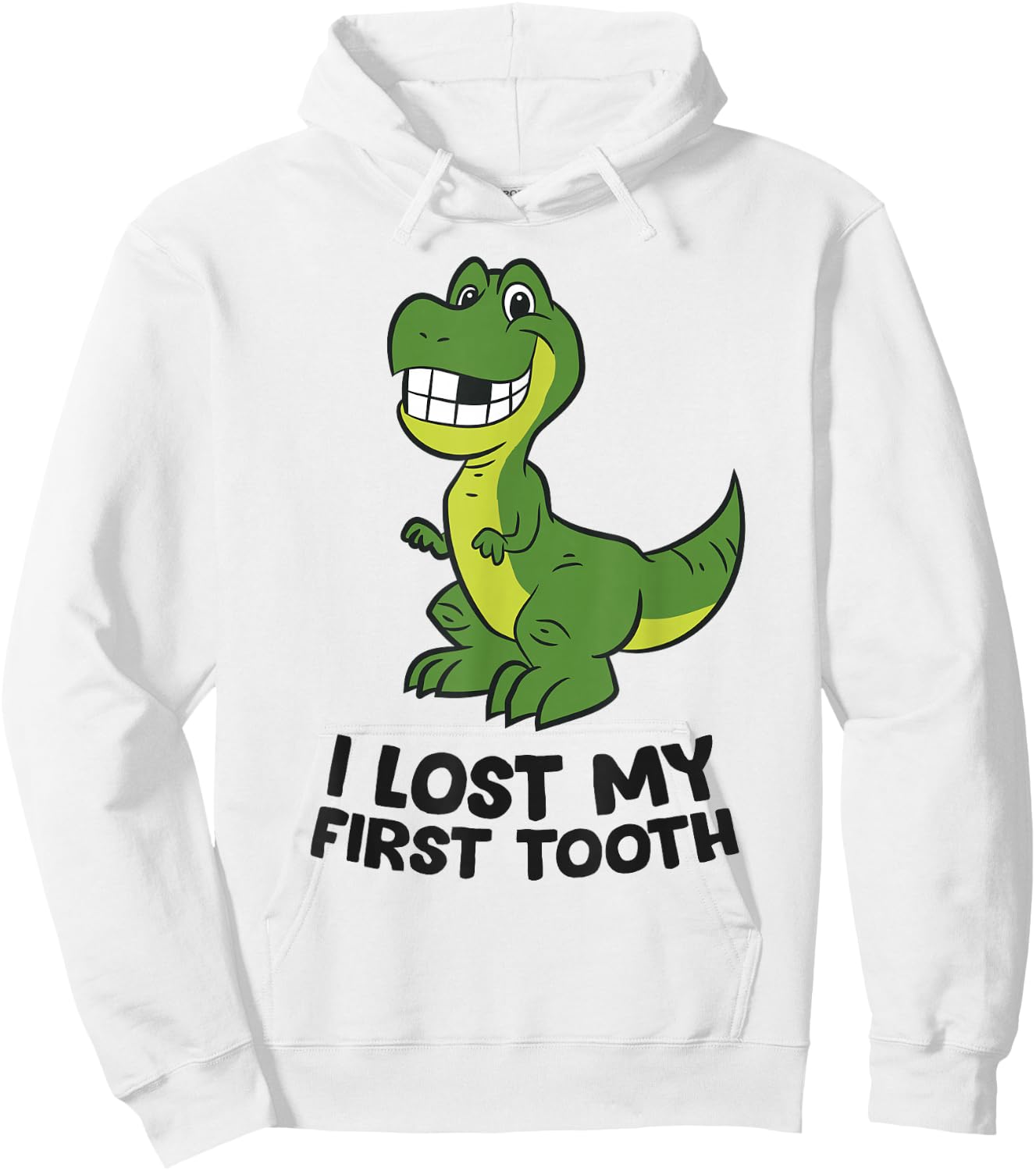 I Lost My First Tooth Kids Dinosaur Lost First Tooth Hoodie - Hoodie | White