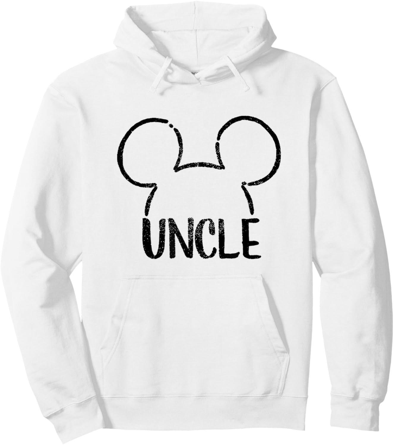 Disney Mickey and Friends Uncle Mickey Ears Outline Logo Hoodie - Hoodie | White