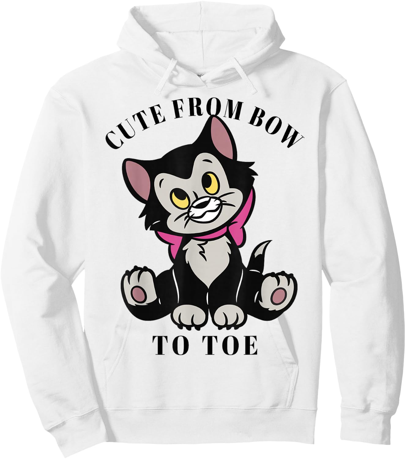 Disney Pinocchio Figaro Cute from Bow to Toe Hoodie - Hoodie | White