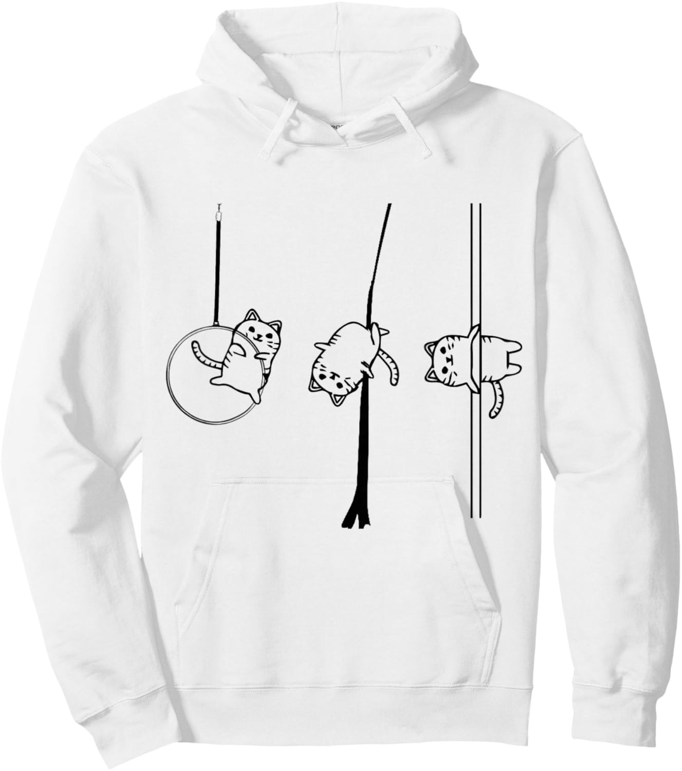 Circus Aerialist cat Aerialist Yogi Dancer Aerial Hoop Lover Hoodie - Hoodie | White