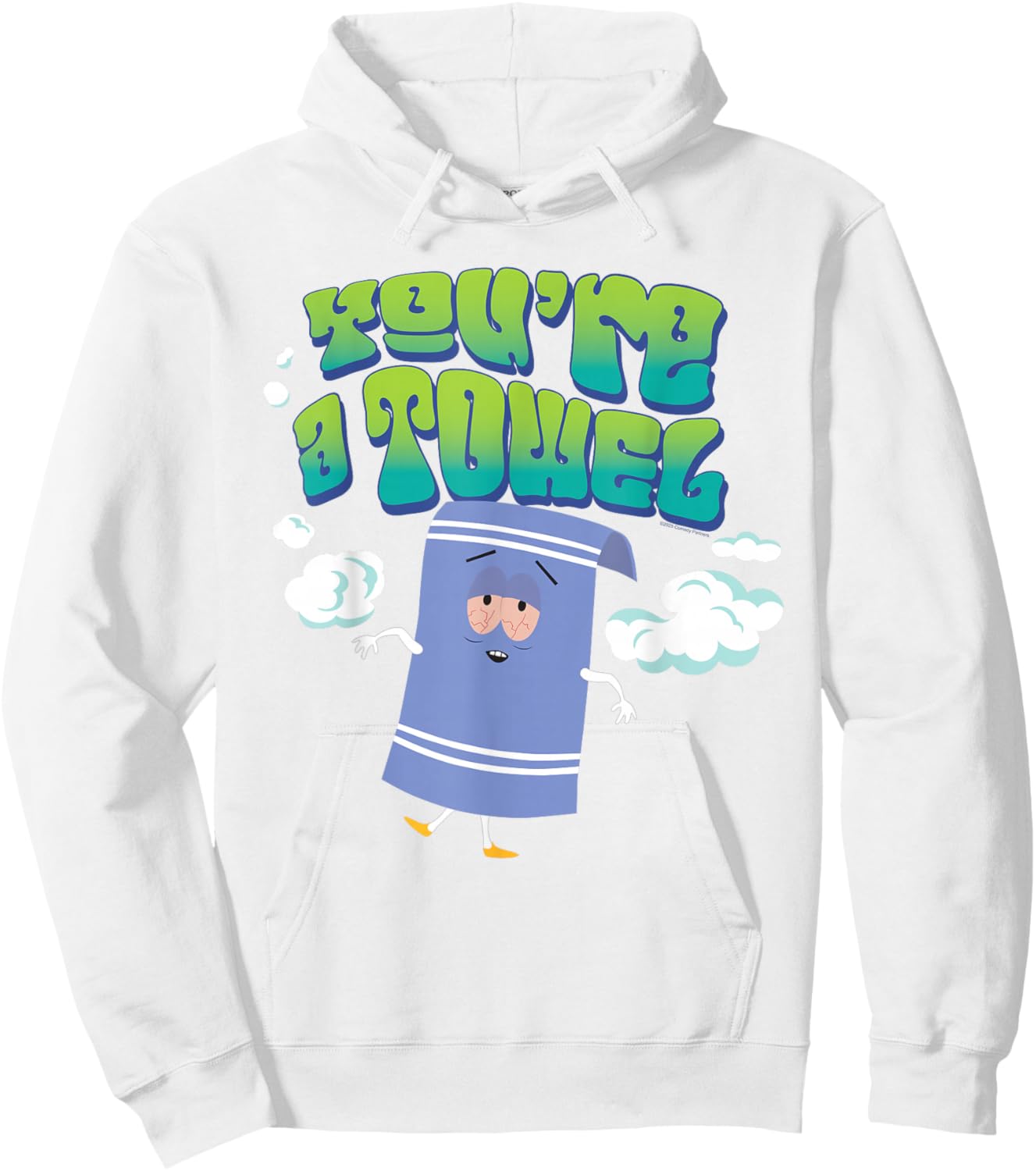 South Park Towelie You're a Towel Clouds Funny Cartoon Hoodie - Hoodie | White