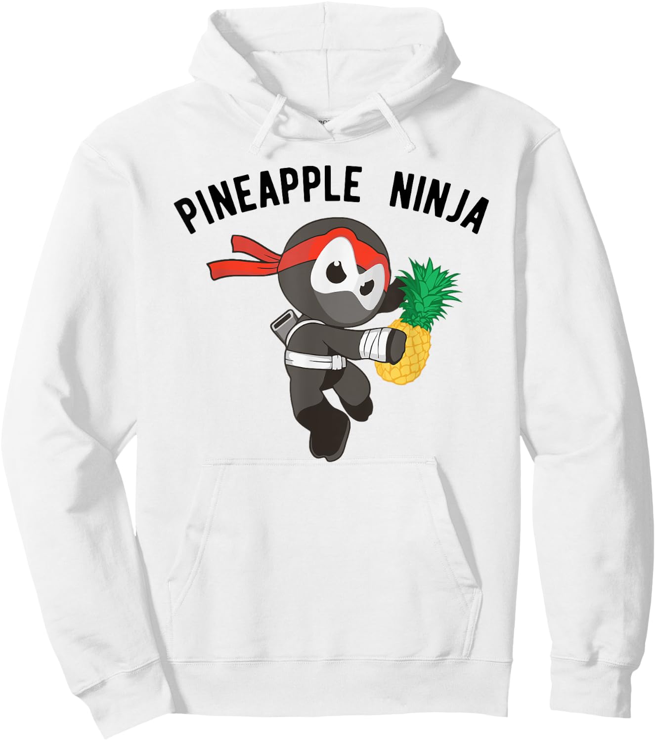 Ninja Pineapple , Martial Arts Fruit Apparel Hoodie - Hoodie | White