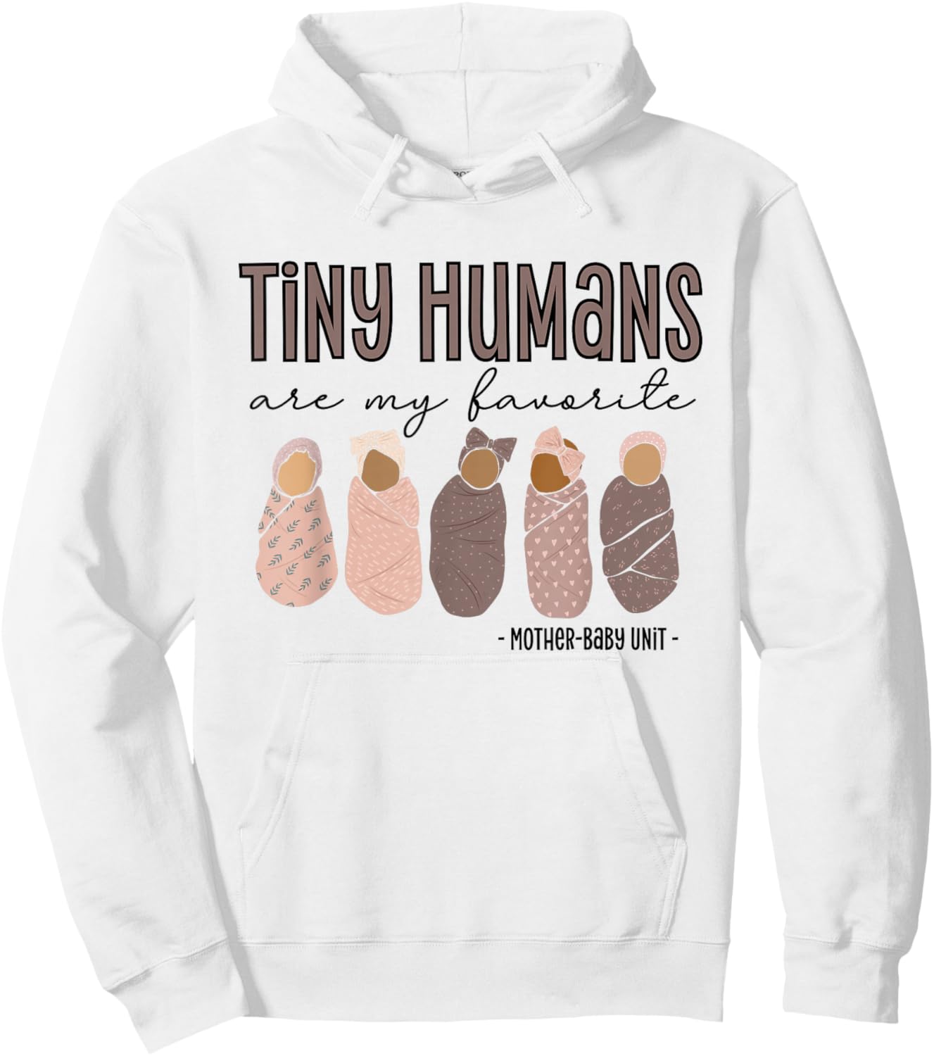 Tiny Humans Are My Favorite, Mother-Baby Unit Hoodie - Hoodie | White