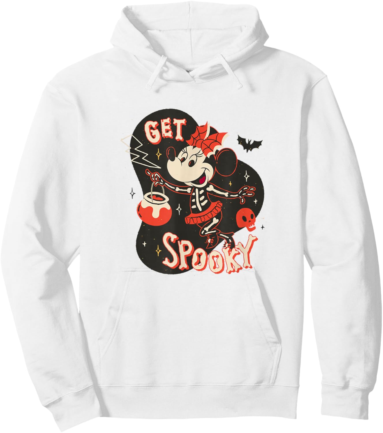 Disney Minnie Mouse Halloween Get Spooky Skeleton Costume Hoodie - Hoodie | White