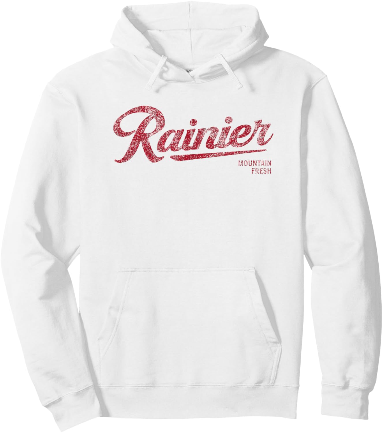 Rainier Beer Mountain Fresh Logo - Authentic Vintage Look Hoodie - Hoodie | White