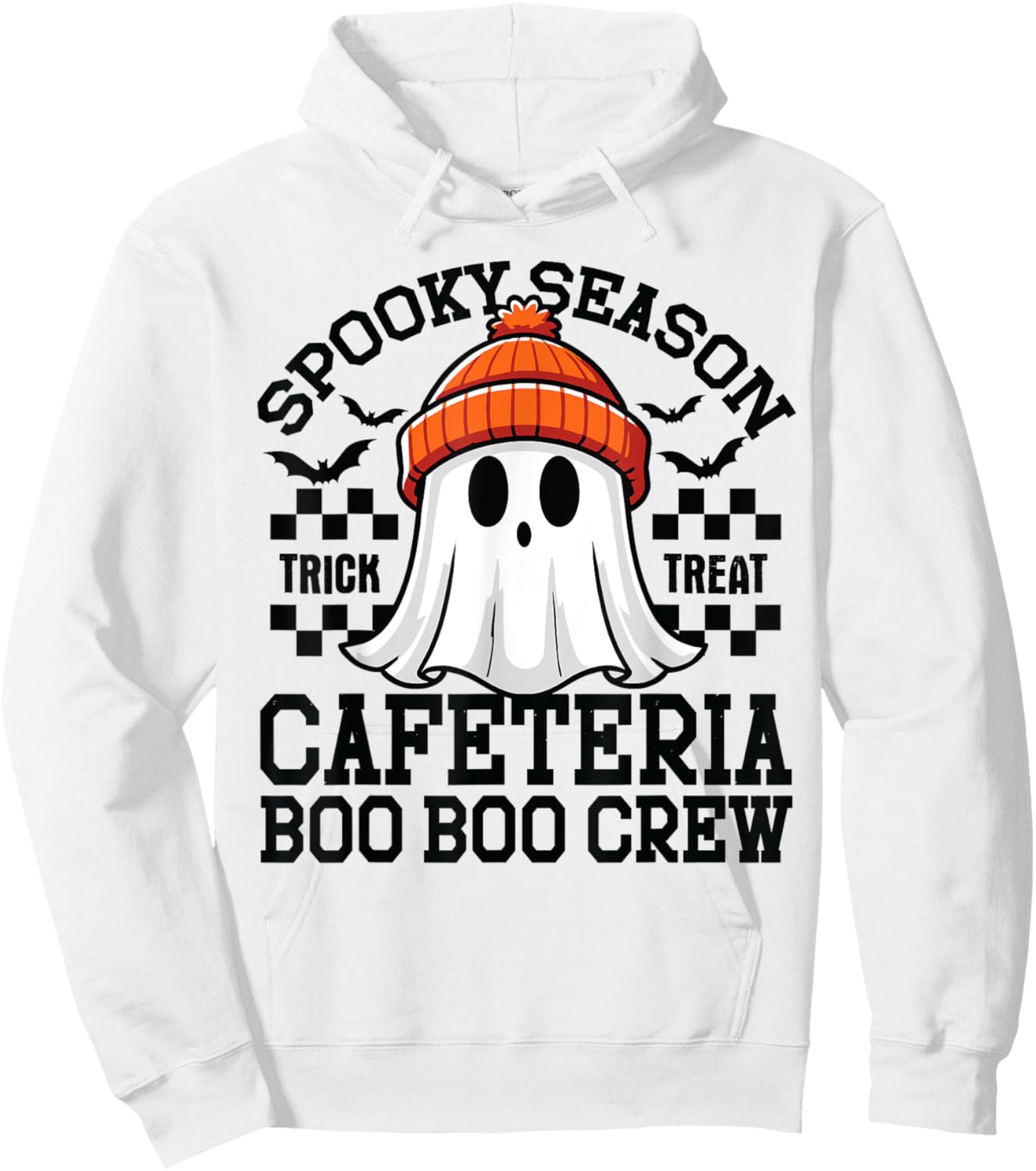 Spooky Season A Cafeteria Boo Crew Teacher Lunch Lady Squad Hoodie - Hoodie | White
