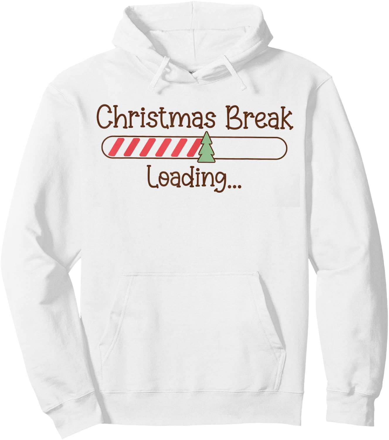 Christmas Break Loading Funny Christmas Teacher Educator Hoodie - Hoodie | White