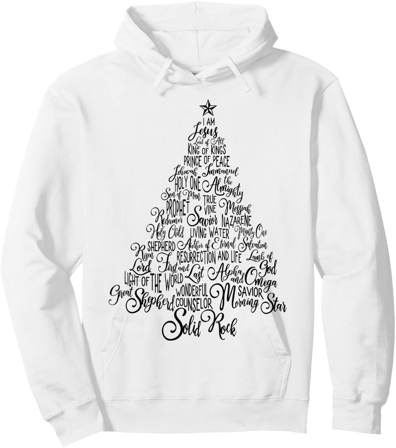 Names Of Jesus Christmas Tree Gift Amazing Xmas Tree Gift Hoodie - Hoodie | White