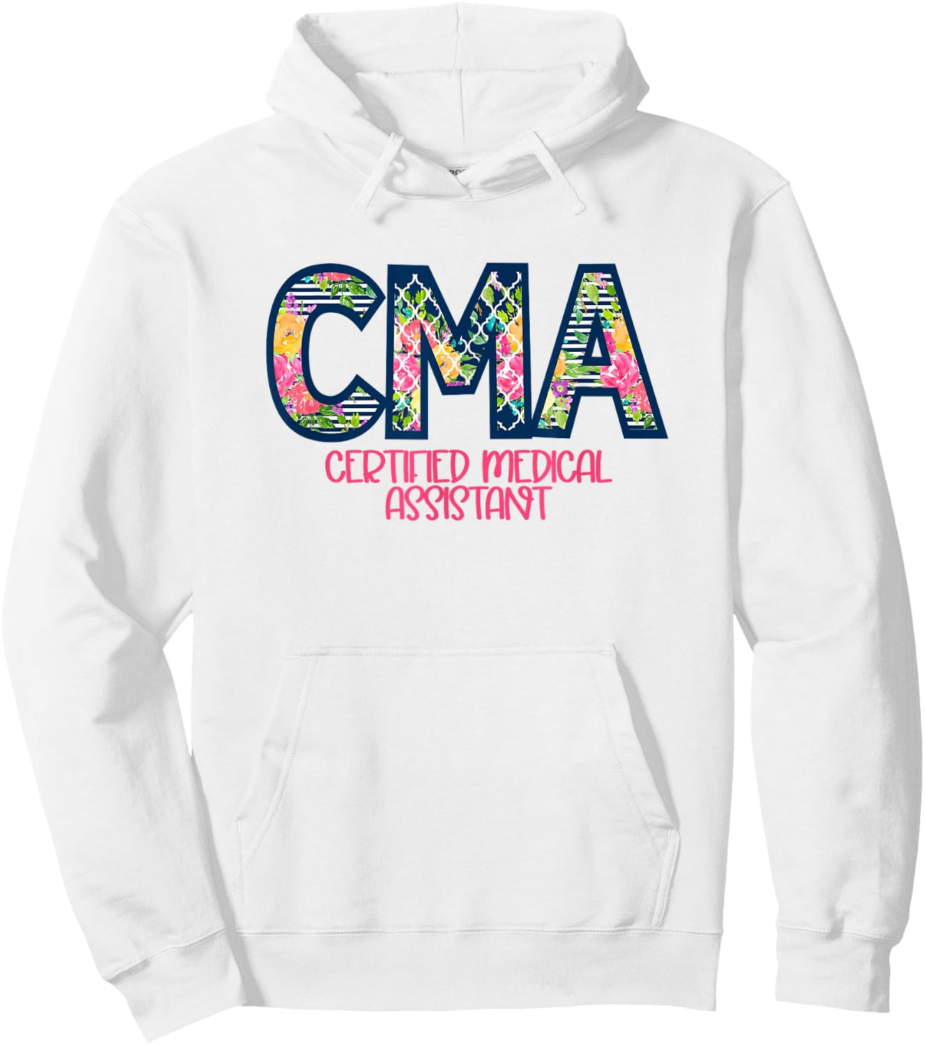 CMA Certified Medical Assistant Cute Nurse Gift Hoodie - Hoodie | White