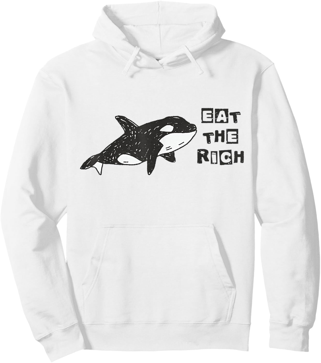 Funny Cute Orca Whale Eat The Rich Gladys Orca Revolutionary Hoodie - Hoodie | White