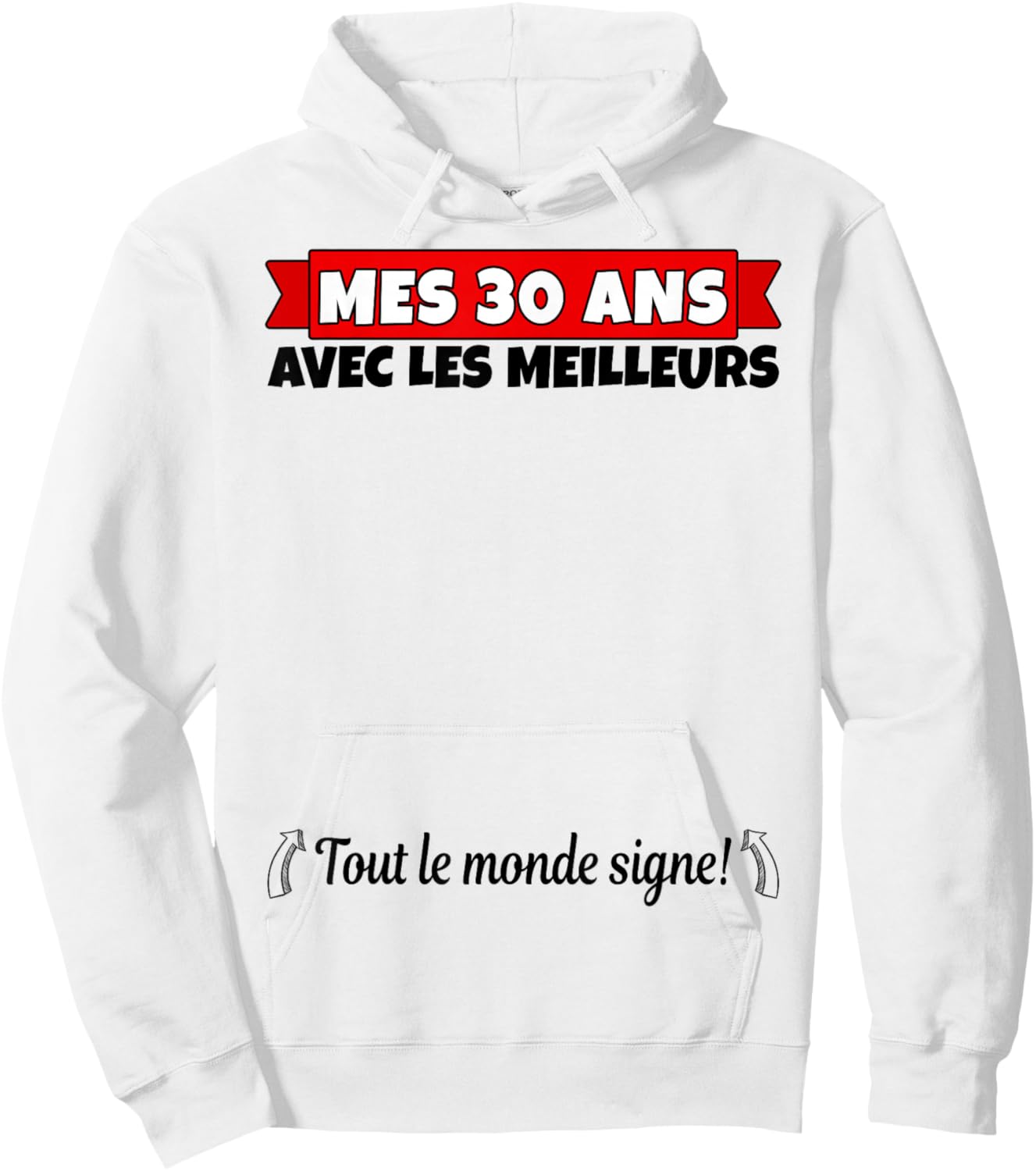 30 Years to Sign 30 Years Birthday Man Woman Anniv 30 Hoodie - Hoodie | White