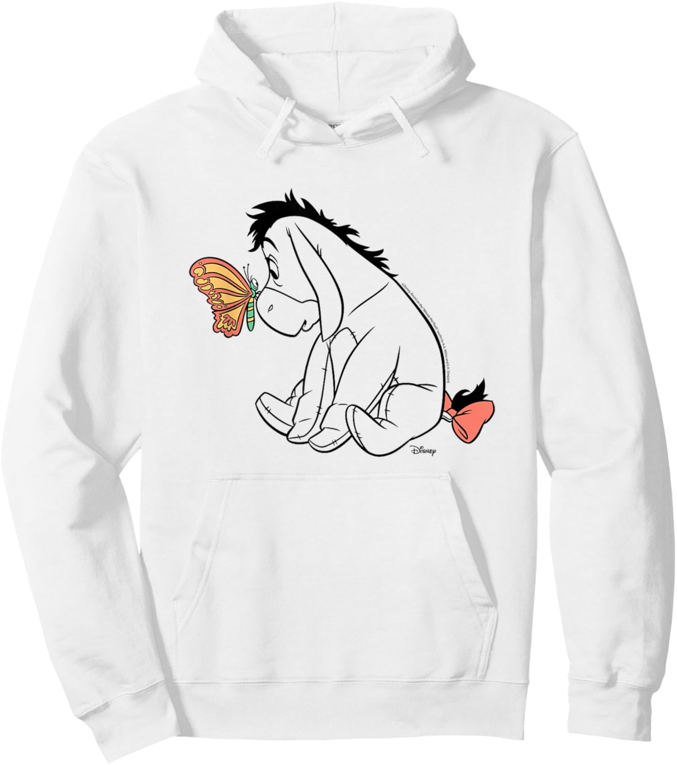 Winnie The Pooh - Eeyore and Butterfly Hoodie - Hoodie | White