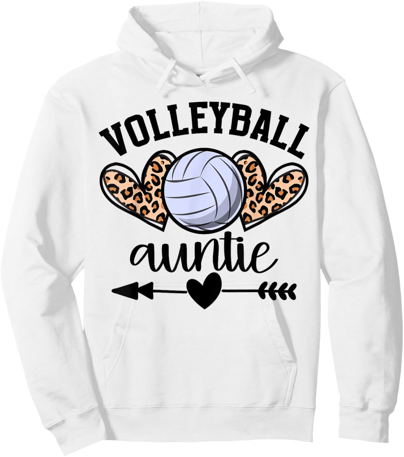 Volleyball Auntie Volleyball Aunt Game Day Senior Hoodie - Hoodie | White