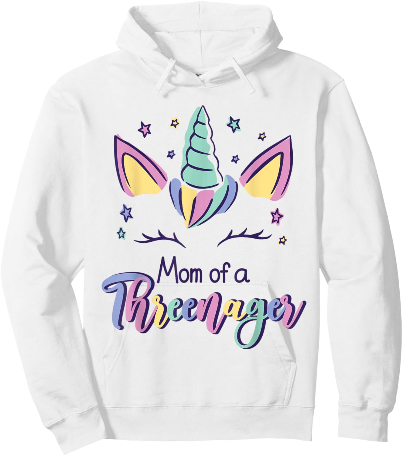 Mommy Mother Mom Of A Threenager Hoodie - Hoodie | White