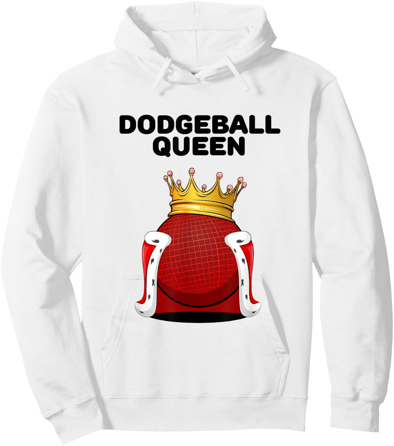 Dodgeball Queen PE Teacher Gym Student Team Dodgeball Hoodie - Hoodie | White