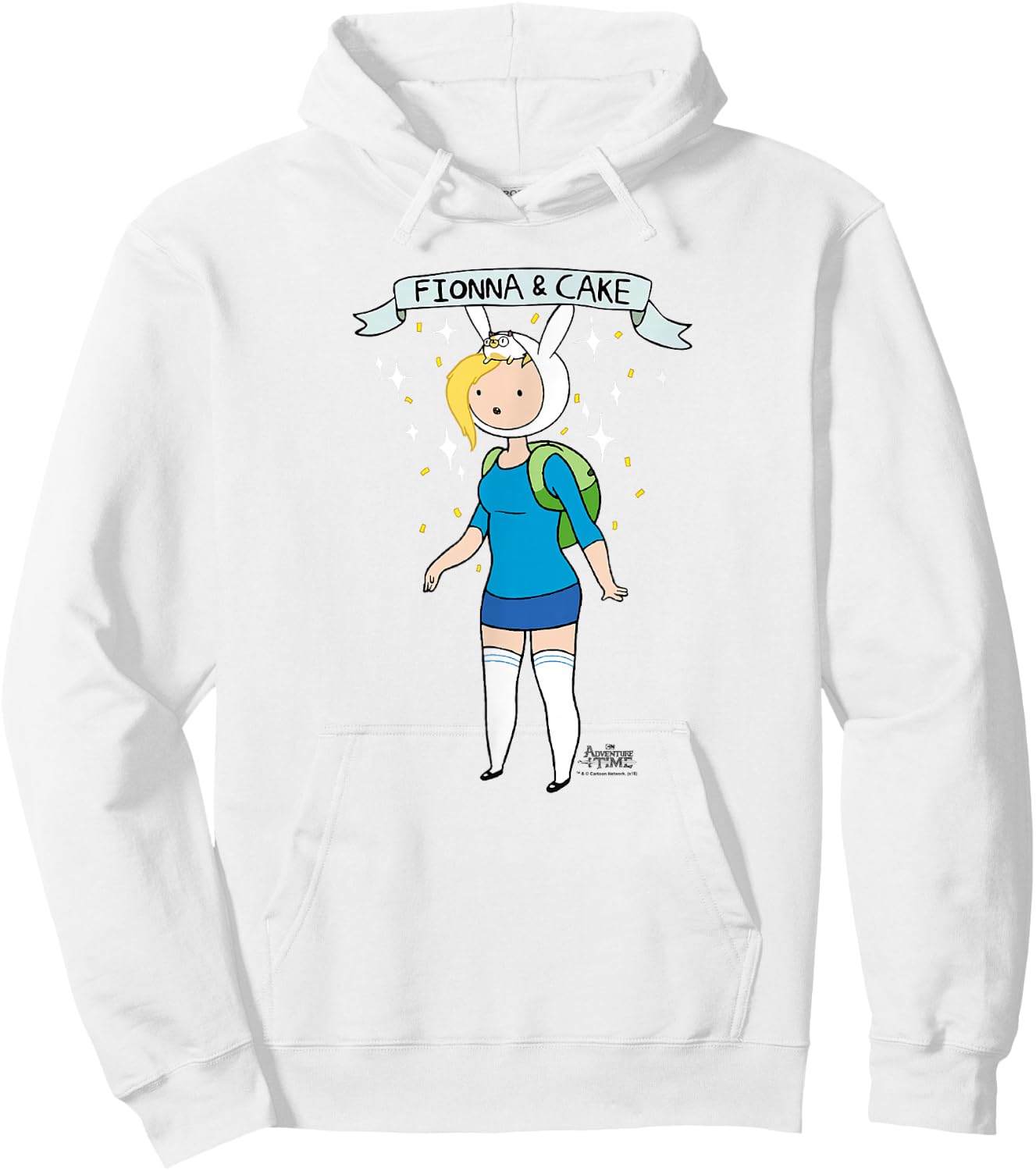 Adventure Time Fionna & Cake Hoodie - Hoodie | White