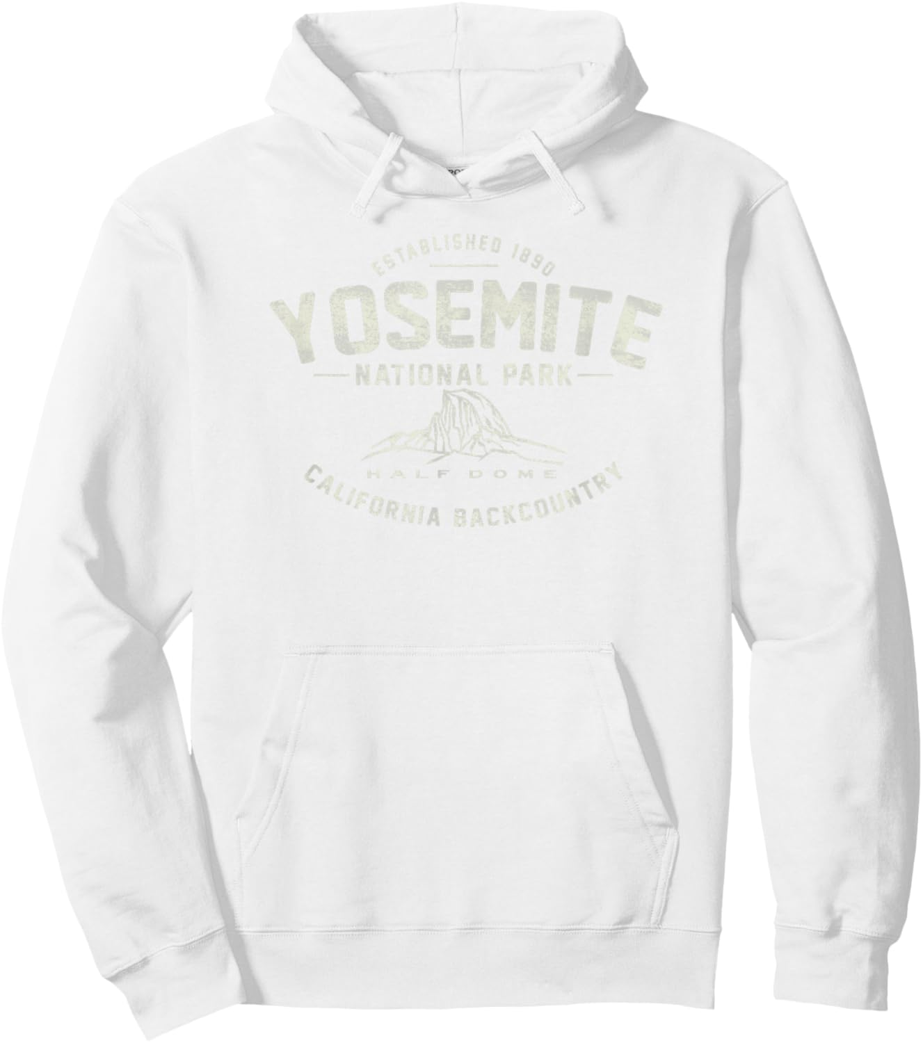 Yosemite National Park Half Dome Graphic Hoodie - Hoodie | White