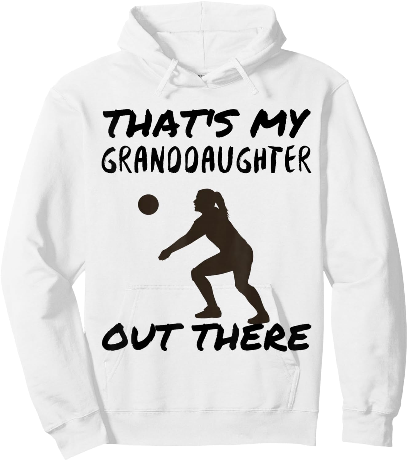 That's My Granddaughter Out There Volleyball Grandma Grandpa Hoodie - Hoodie | White
