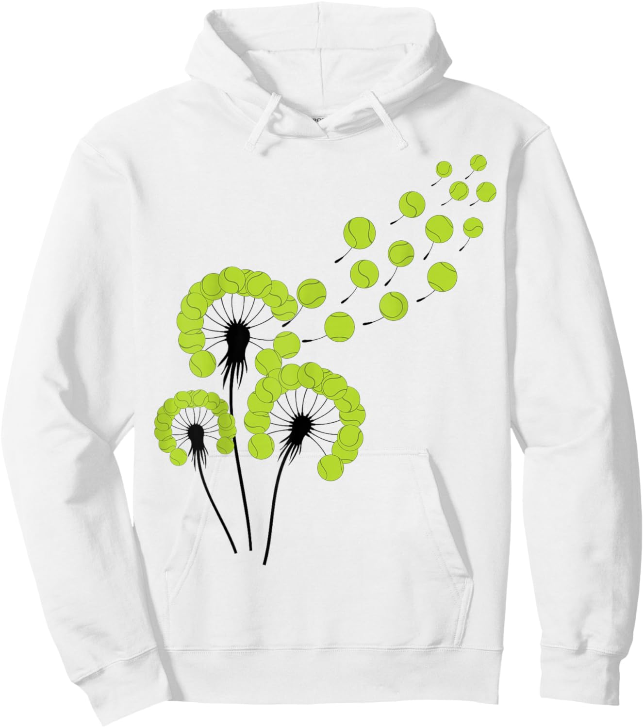 Dandelion Tennis Ball Shirt for Tennis Player Tennis Hoodie - Hoodie | White