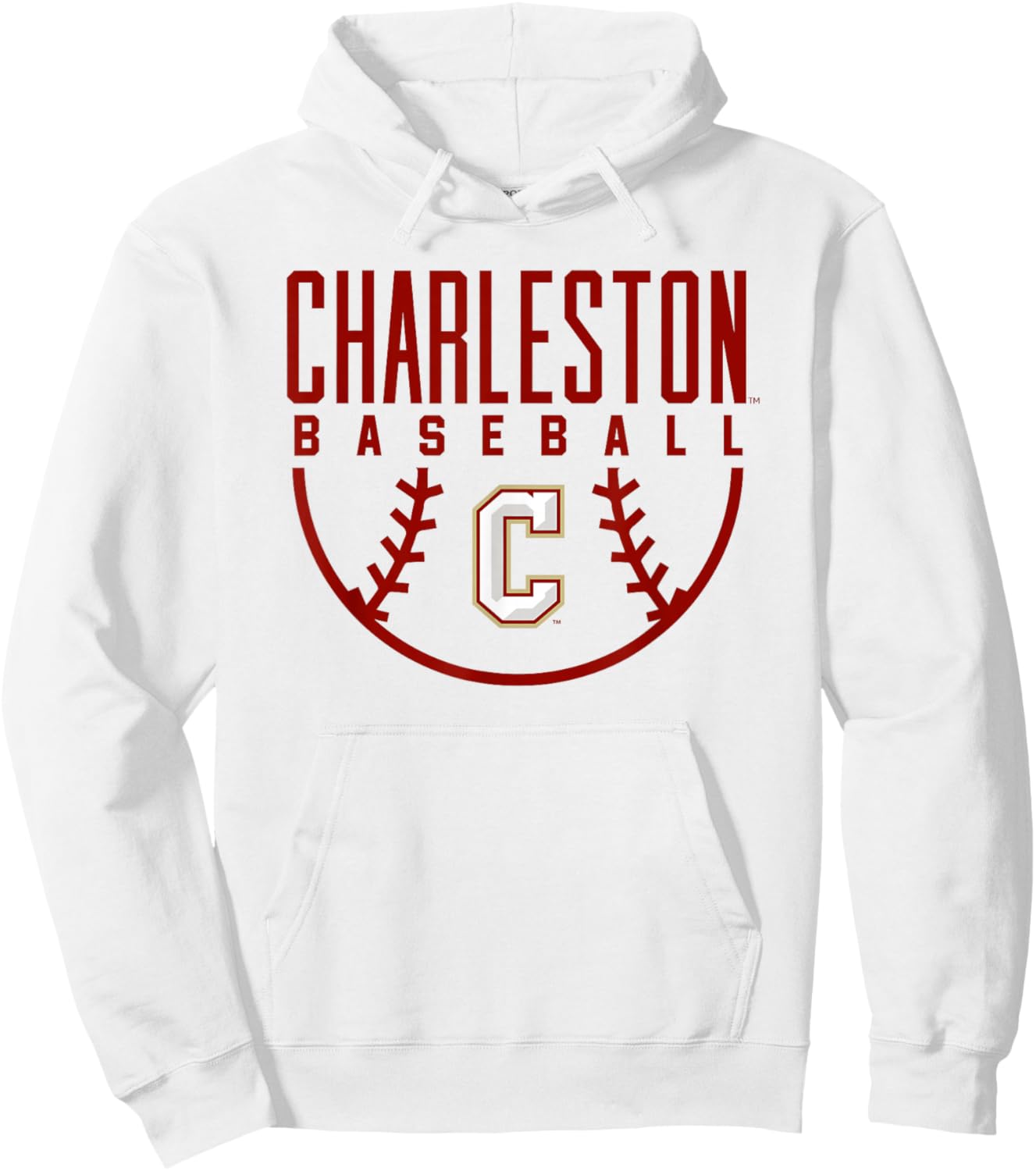 College of Charleston Cougars Baseball Arch Hoodie - Hoodie | White