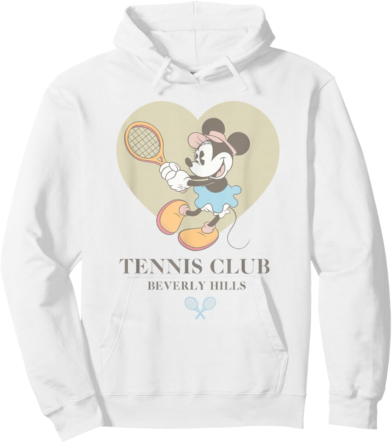 Disney Minnie Mouse Tennis Club Beverly Hills Vintage Logo Hoodie - Hoodie | White