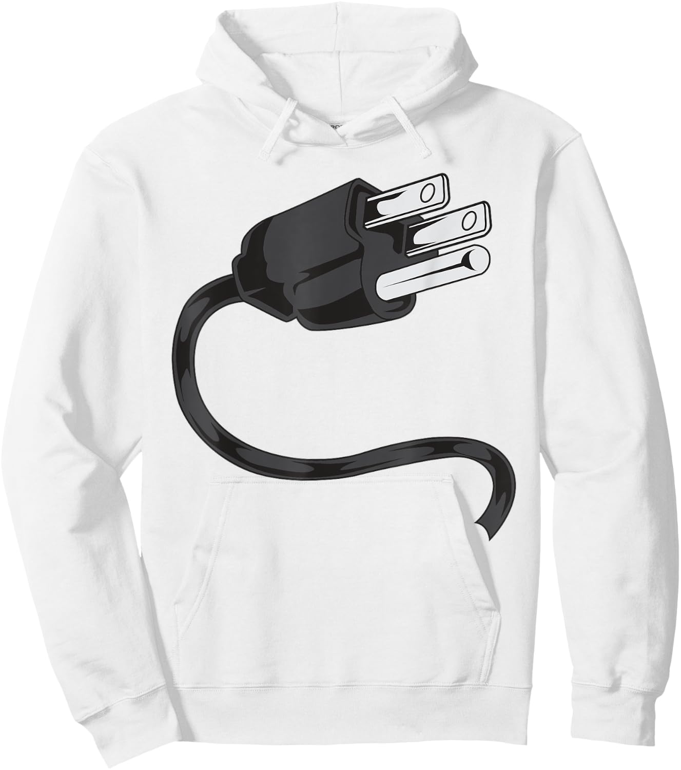 Electrical Outlet Plug and Socket Couples Costume Halloween Hoodie - Hoodie | White