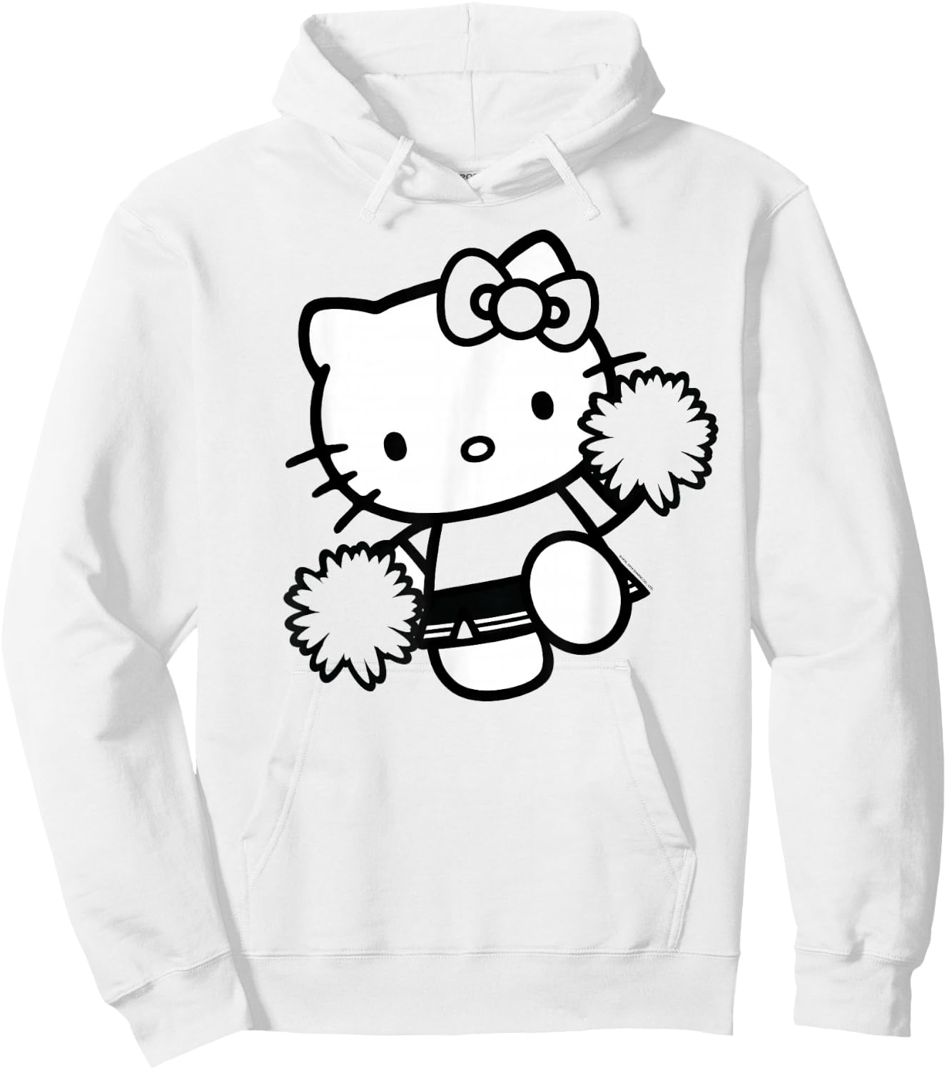 Hello Kitty Cheerleader Squad Team School Color Hoodie - Hoodie | White
