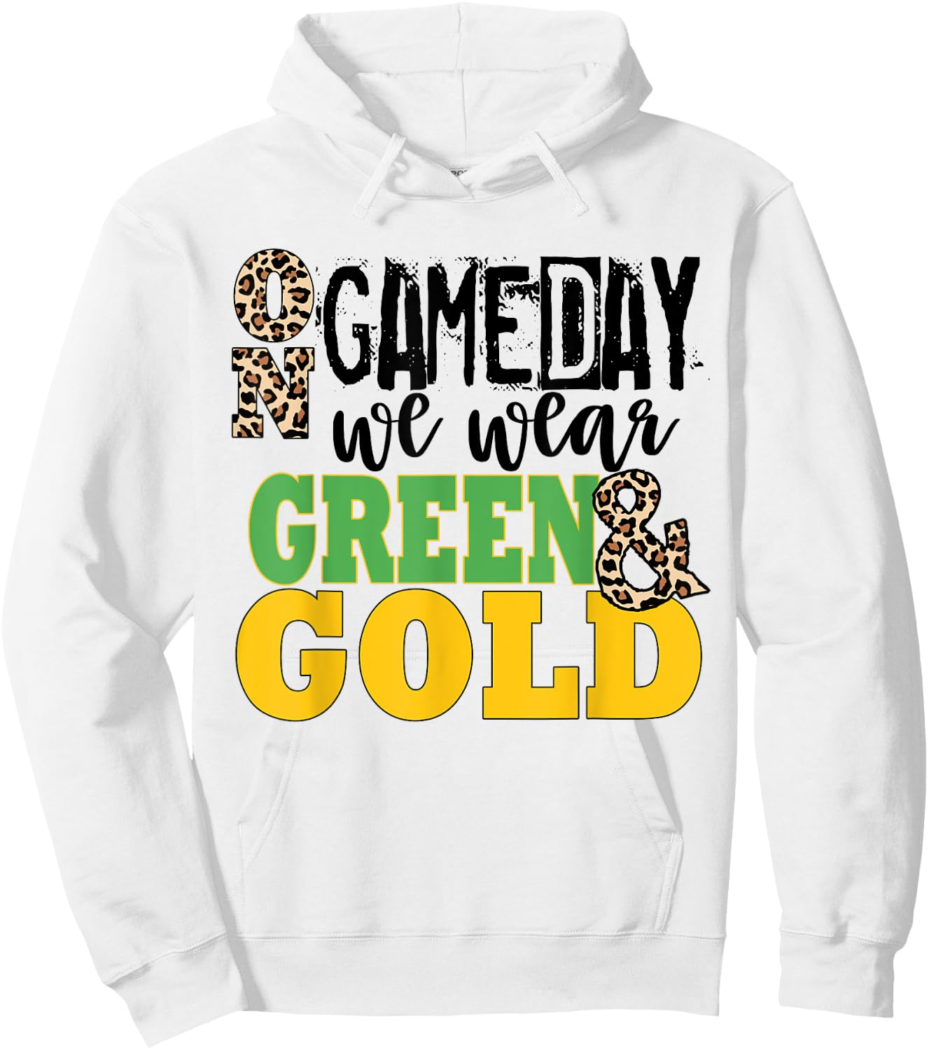 We Wear Green And Gold School Spirit Hoodie - Hoodie | White