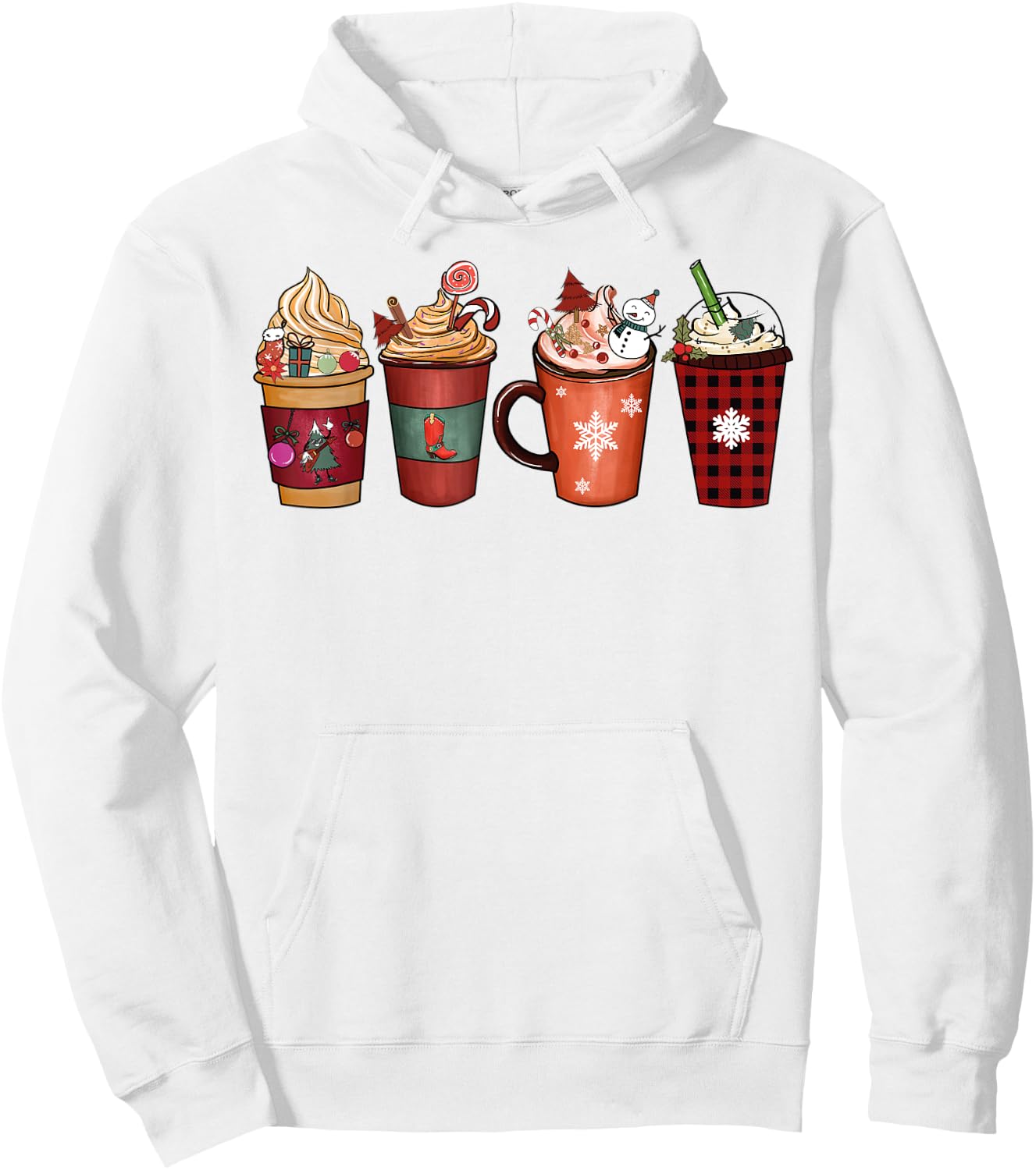 Christmas Coffee Latte Spice Matching Family Pjs Pajamas Hoodie - Hoodie | White