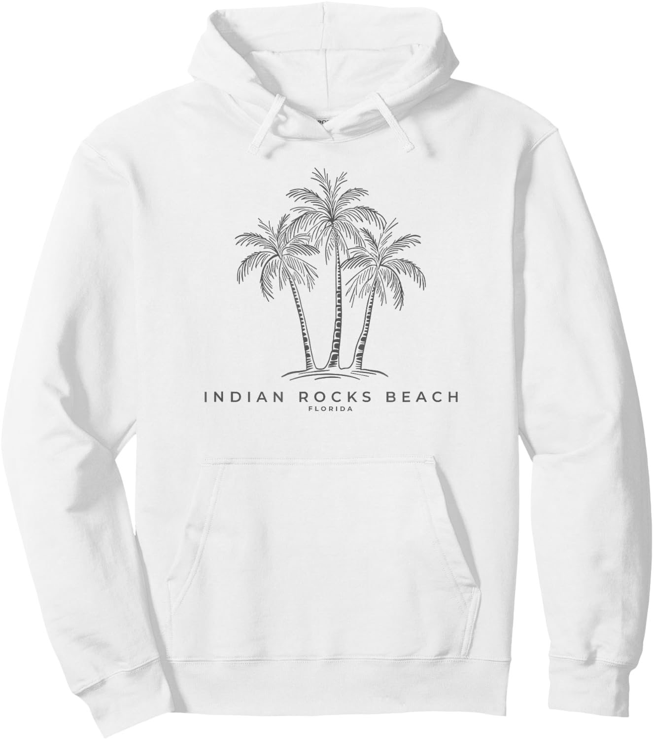 Indian Rocks Beach Florida FL Vintage Palm Tree Souvenir Hoodie - Hoodie | White