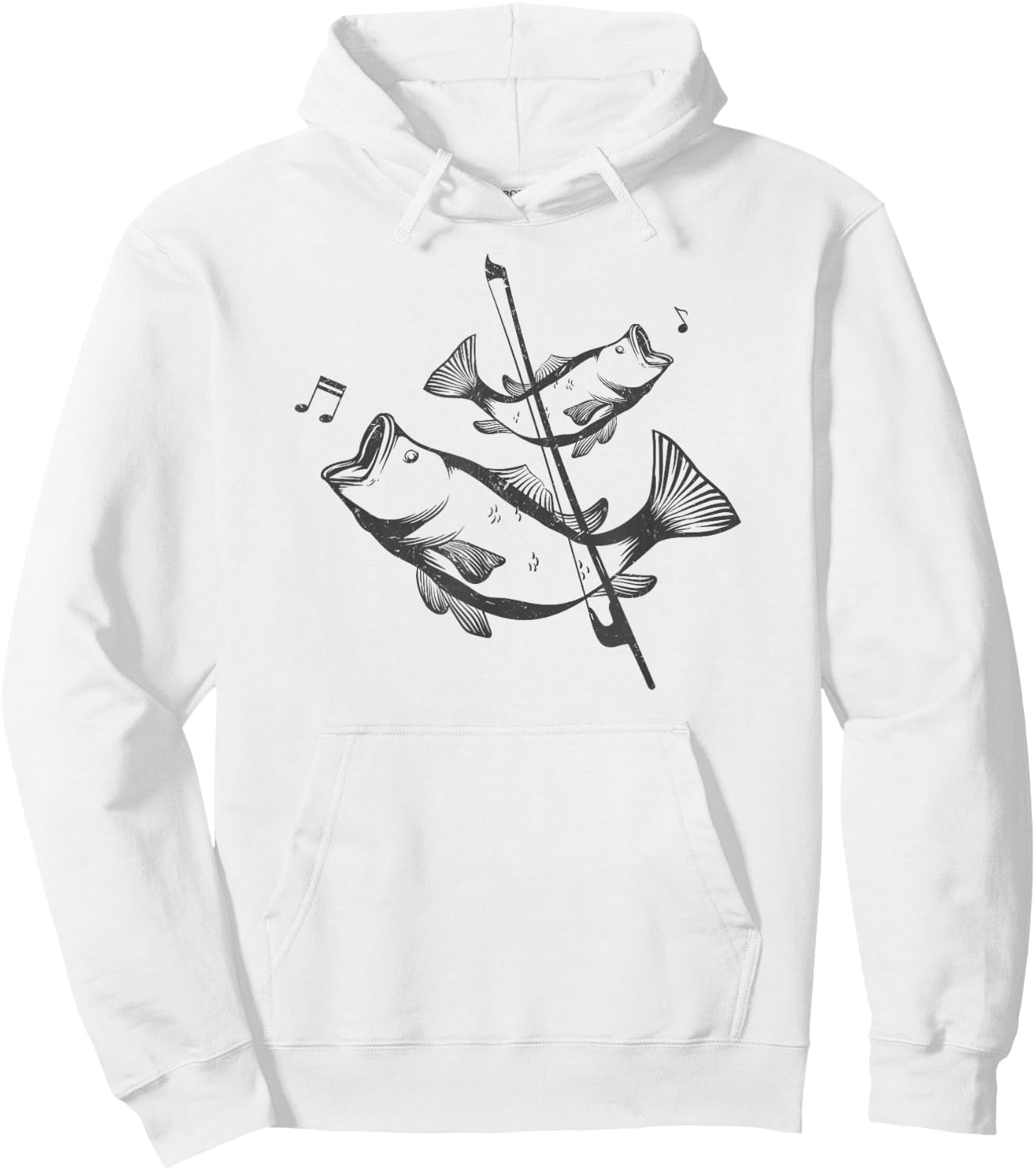 Funny Double Bass Pun Art Jazz Music Upright Bass Hoodie - Hoodie | White