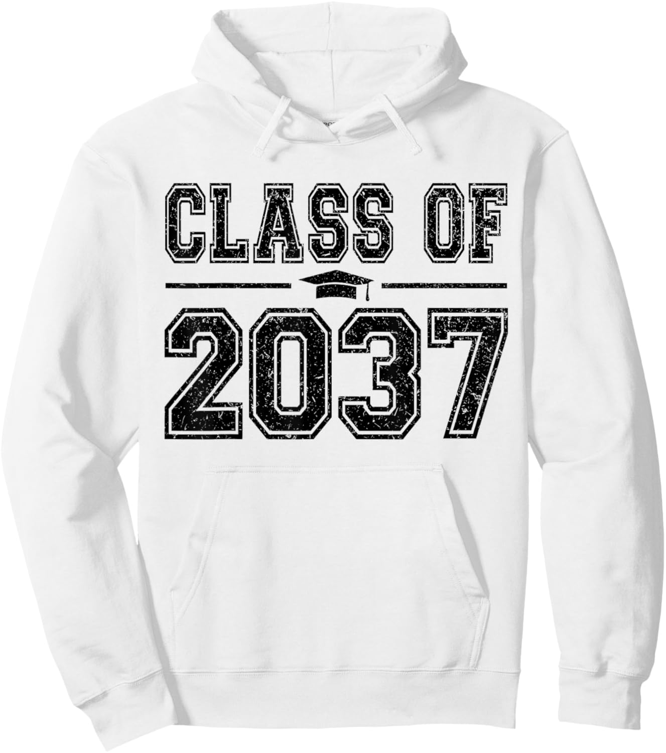 Class of 2037 Kindergarten Grow With Me Kinder Graduation Hoodie - Hoodie | White