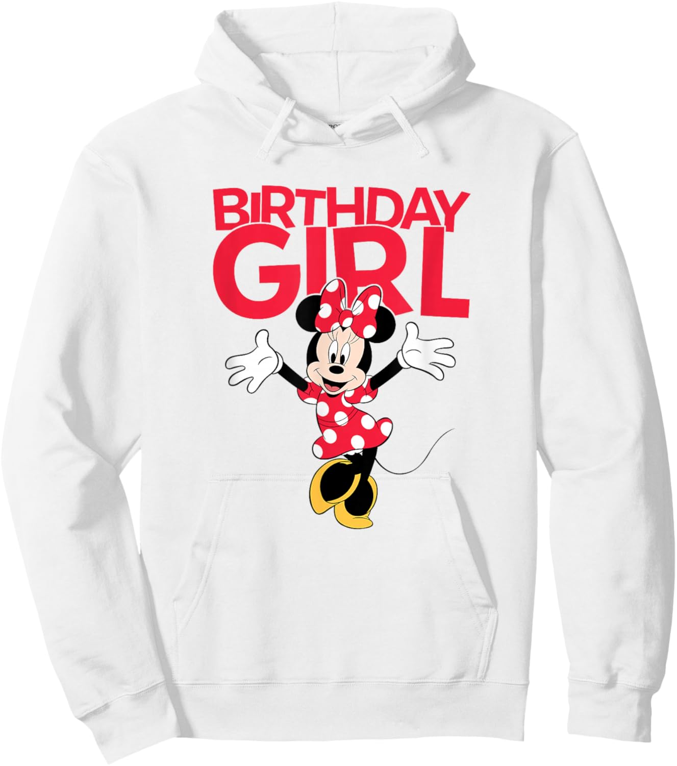 Disney Minnie Mouse Birthday Girl Happy Minnie Hoodie - Hoodie | White