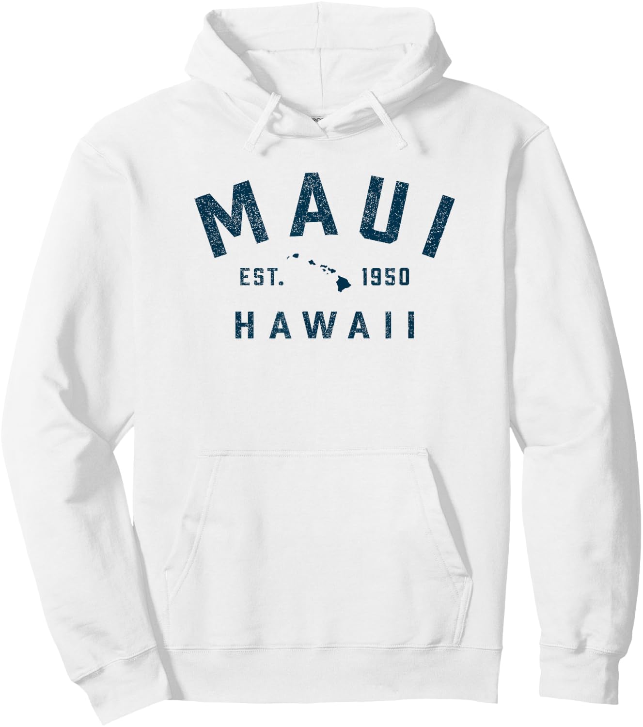 Vintage Maui Hawaii Souvenir Retro Preppy Throwback Hawaiian Hoodie - Hoodie | White