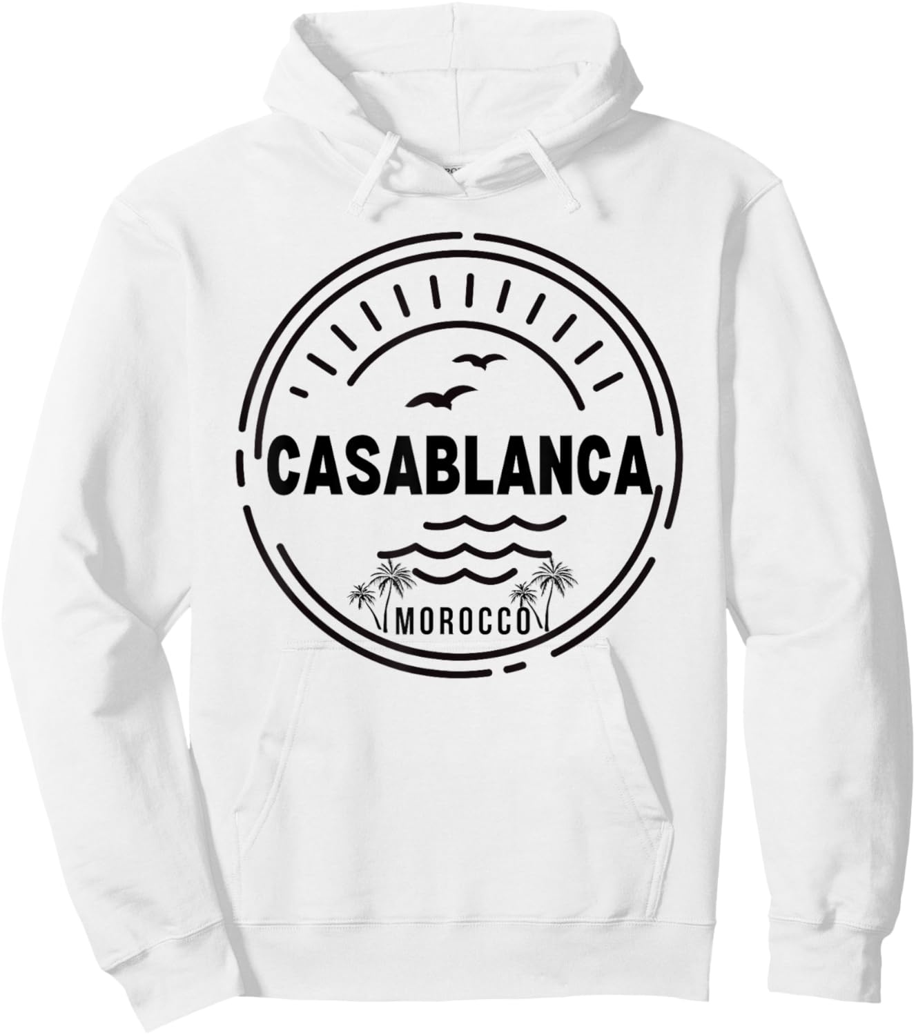 Casablanca Morocco Women Retro Vintage Style Hoodie - Hoodie | White