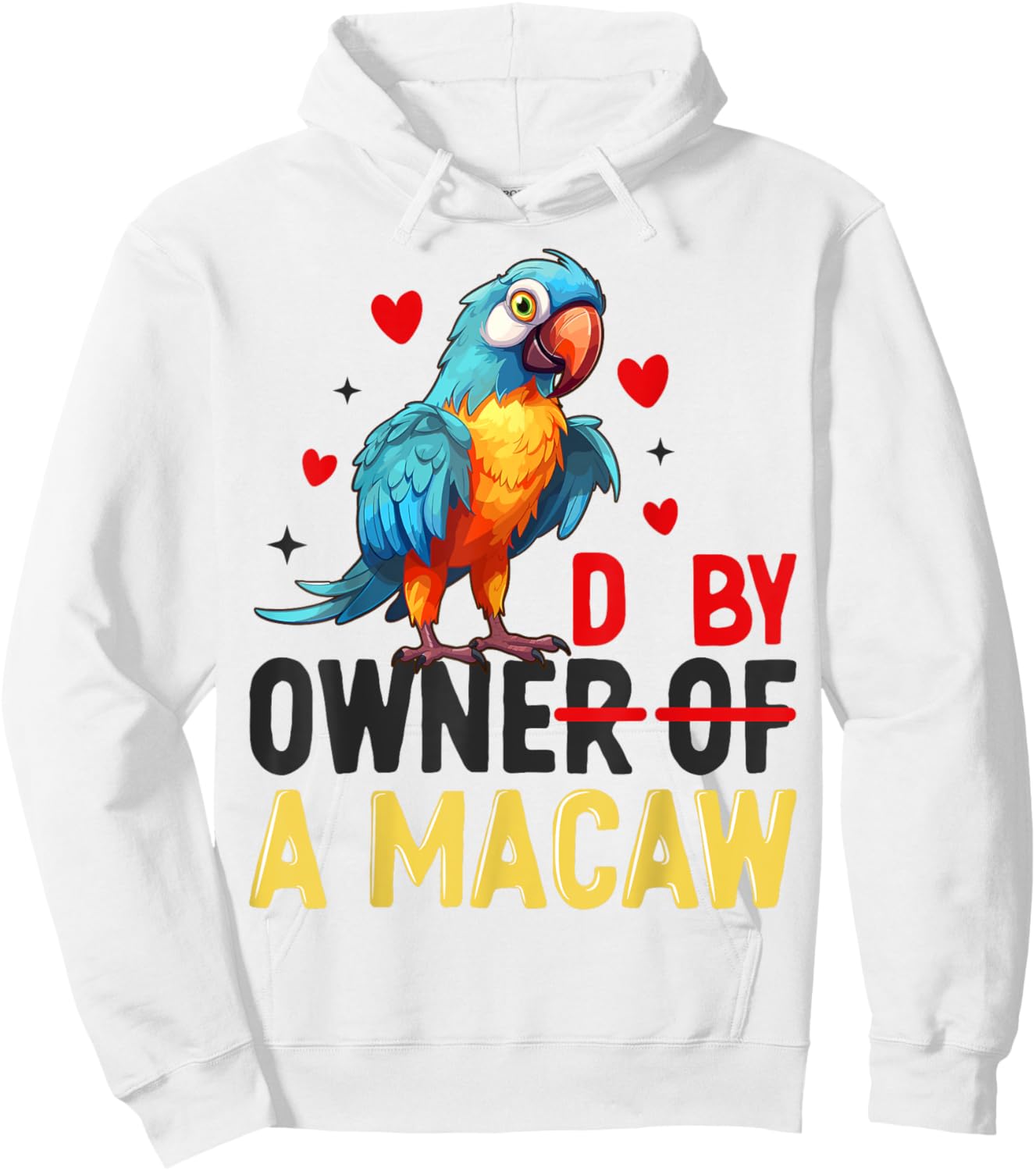 Owner Of The Macaw Cool Parrot Art Women Hoodie - Hoodie | White