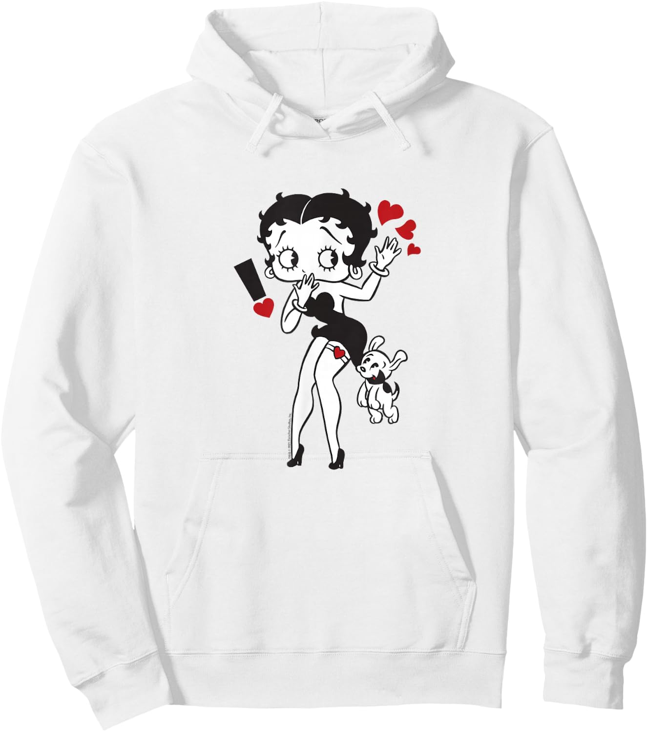 Betty Boop Exclamation Mark Hoodie - Hoodie | White