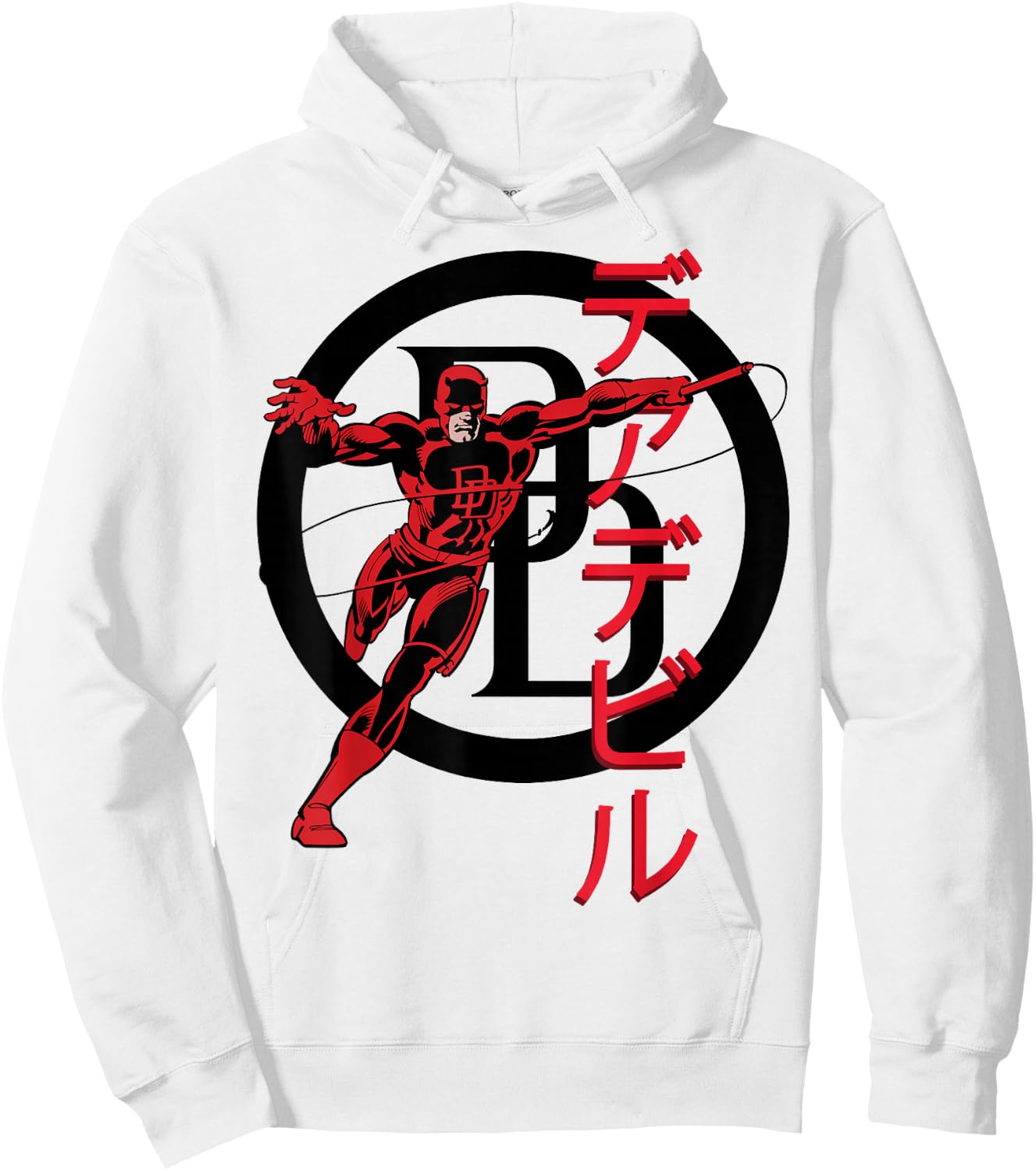 Marvel Daredevil Kanji Portrait Hoodie - Hoodie | White