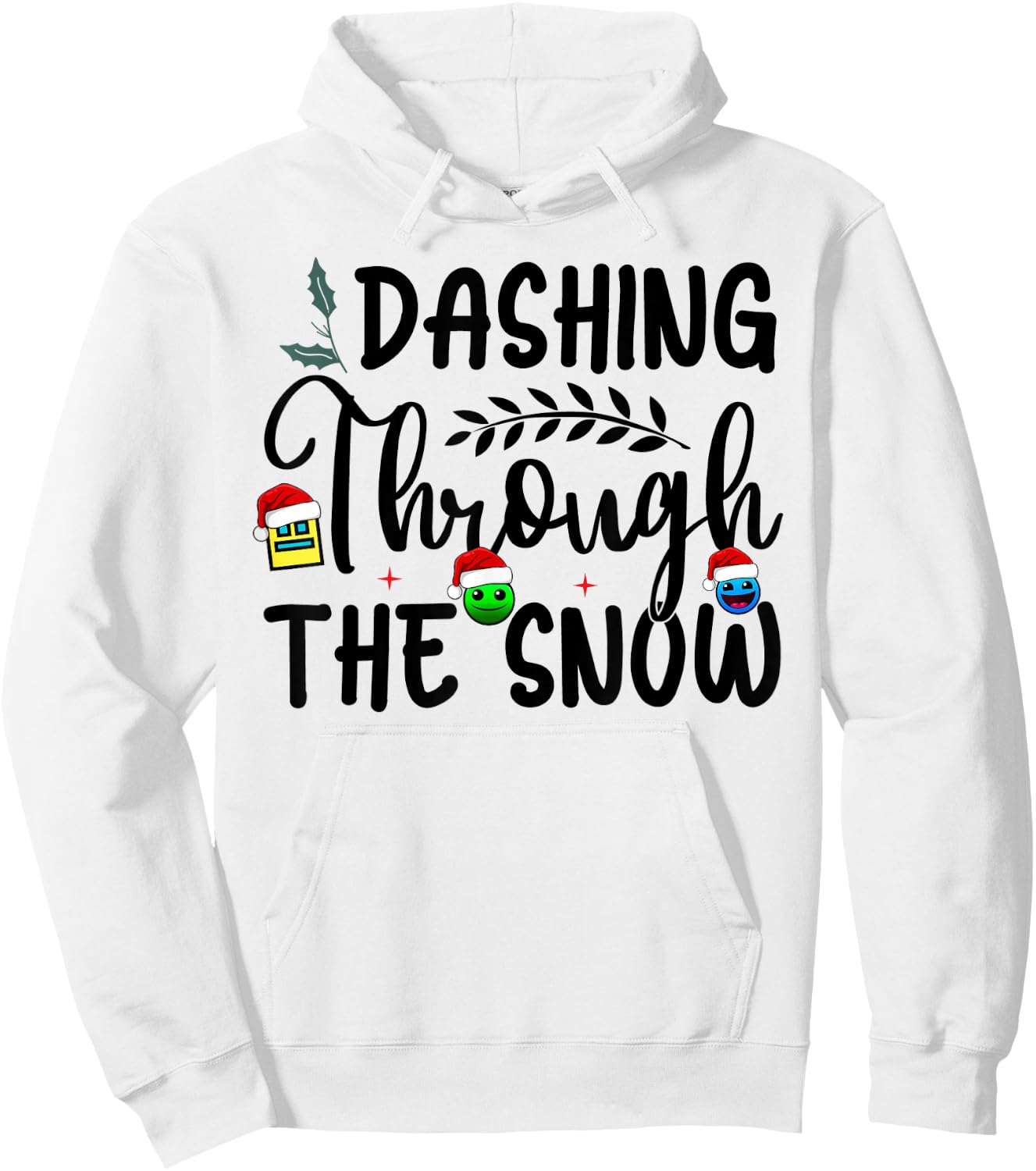 Geometry Dashing Through The Snow Sleep Dash Game Christmas Hoodie - Hoodie | White