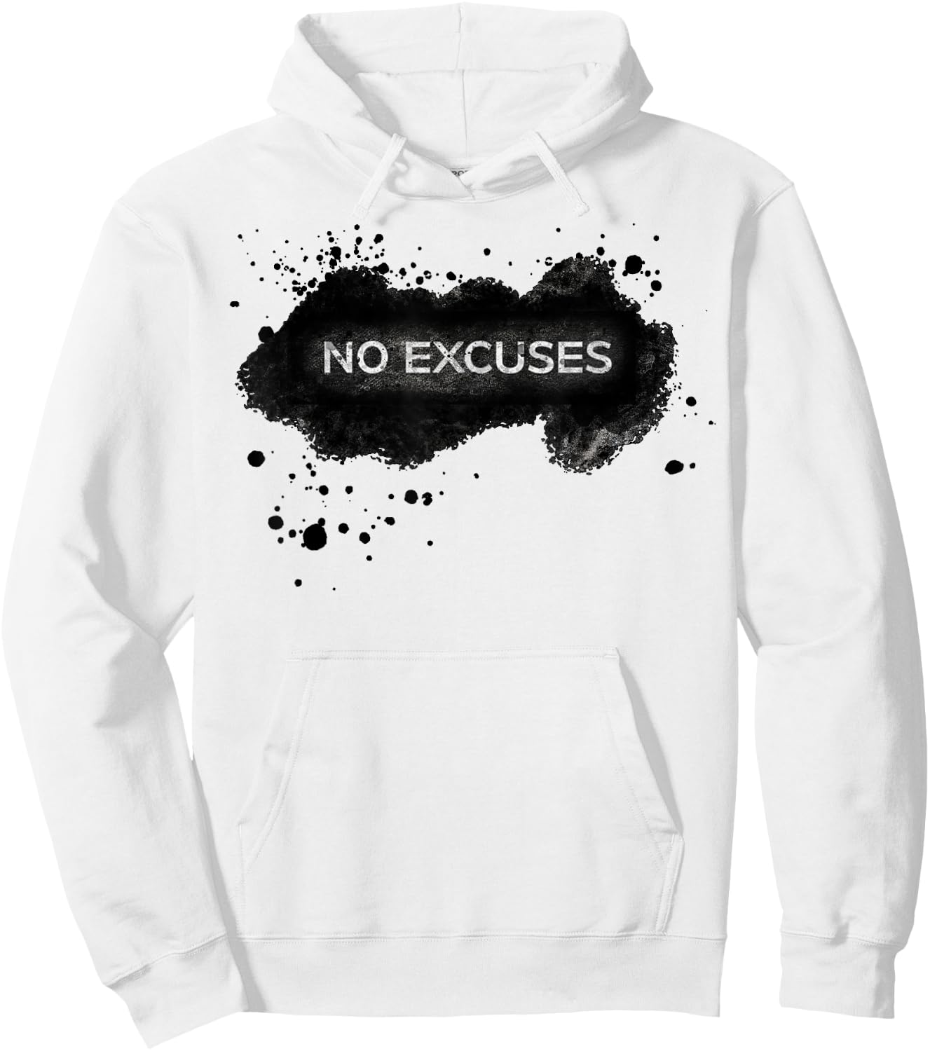 Gym / Fitness - No Excuses Motivational Workout Design Hoodie - Hoodie | White