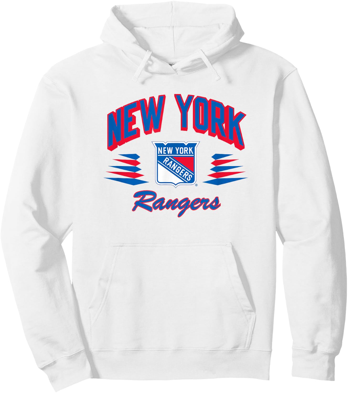 New York Rangers Retro Diamond Gray Officially Licensed Hoodie - Hoodie | White